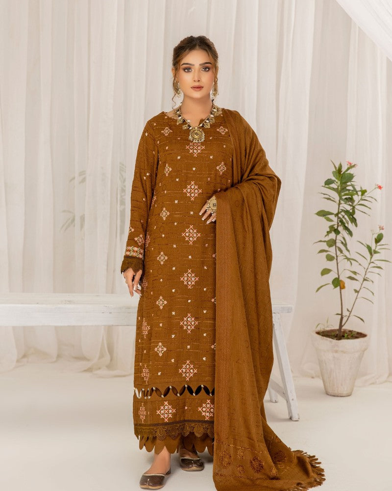 Waresha Luxury Emb Dhanak Vol 12 D 06