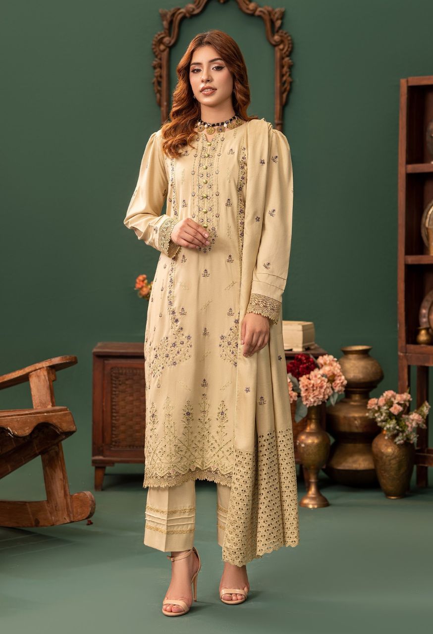 Noor e Chasham UnStitched 3 Piece Dhanak Collection D 06