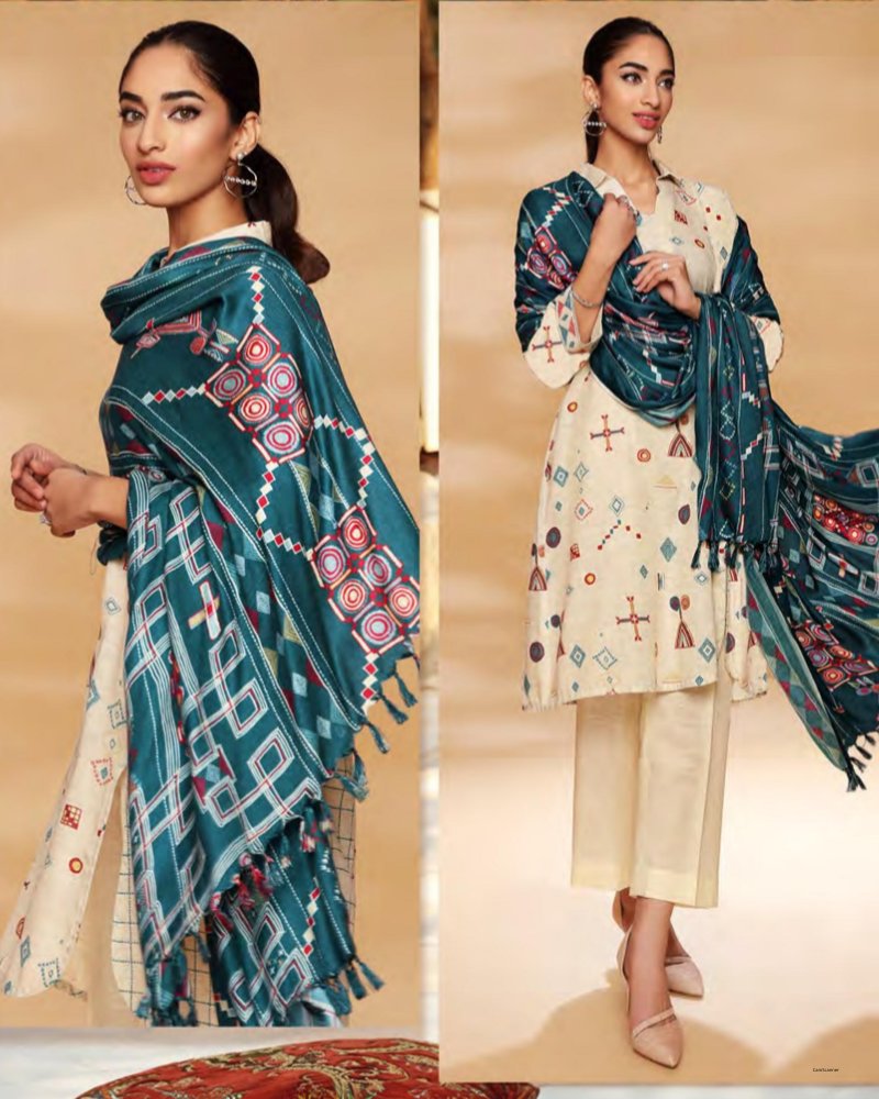 Nishat Winter Vol 2 - Printed Khaddar - D 07