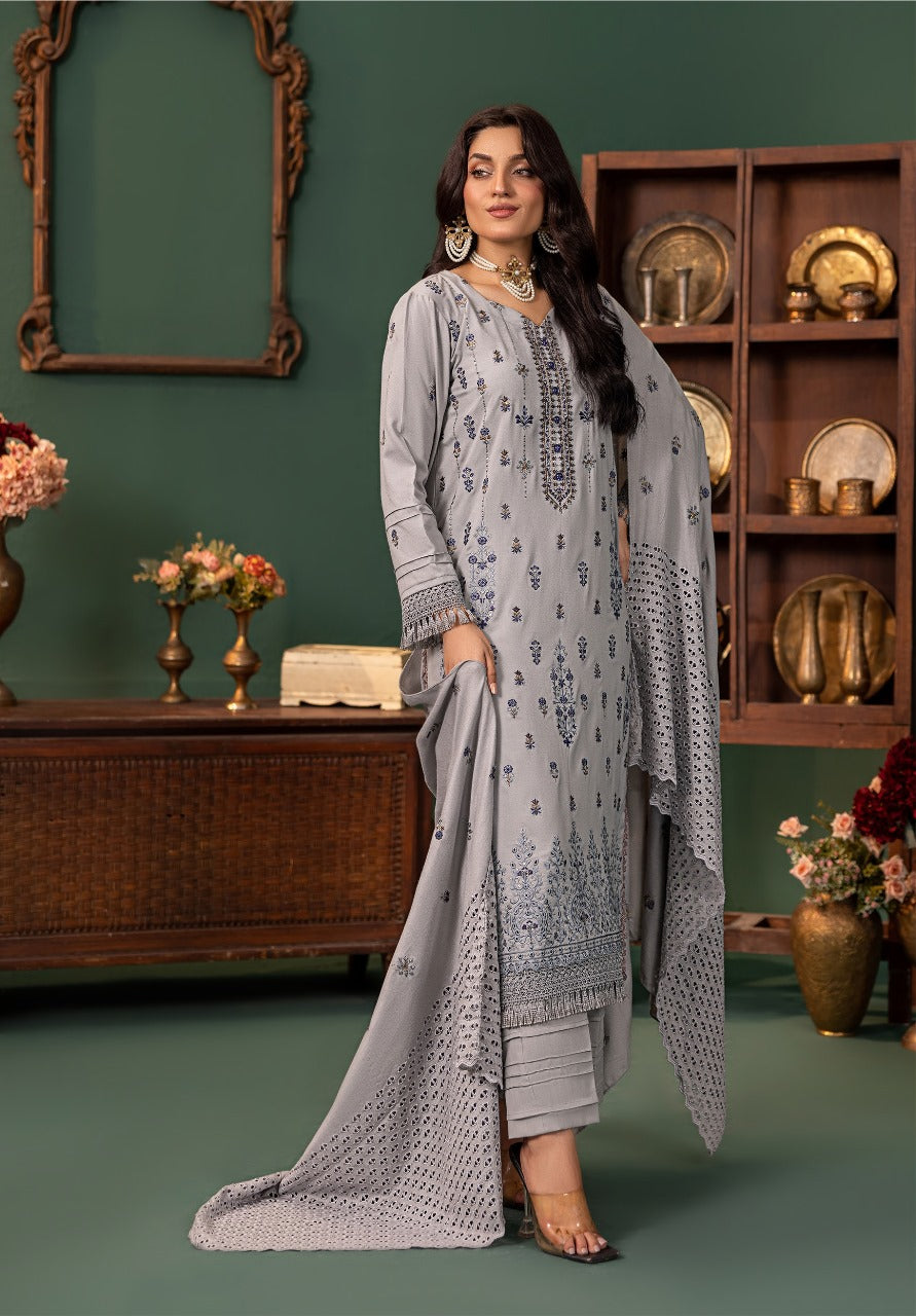 Noor e Chasham UnStitched 3 Piece Dhanak Collection D 02